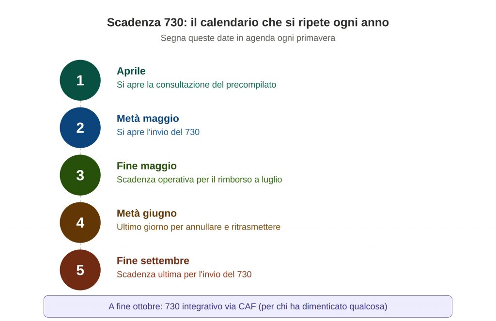 Scadenza 730 2026 - calendario ufficiale con tutte le date