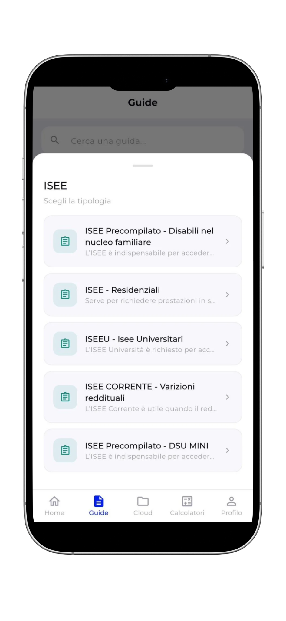 Schermate app Personal Fisco